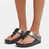 FIT FLOP WOMENS WEDGE STRAP SANDAL - PEWTER METALLIC